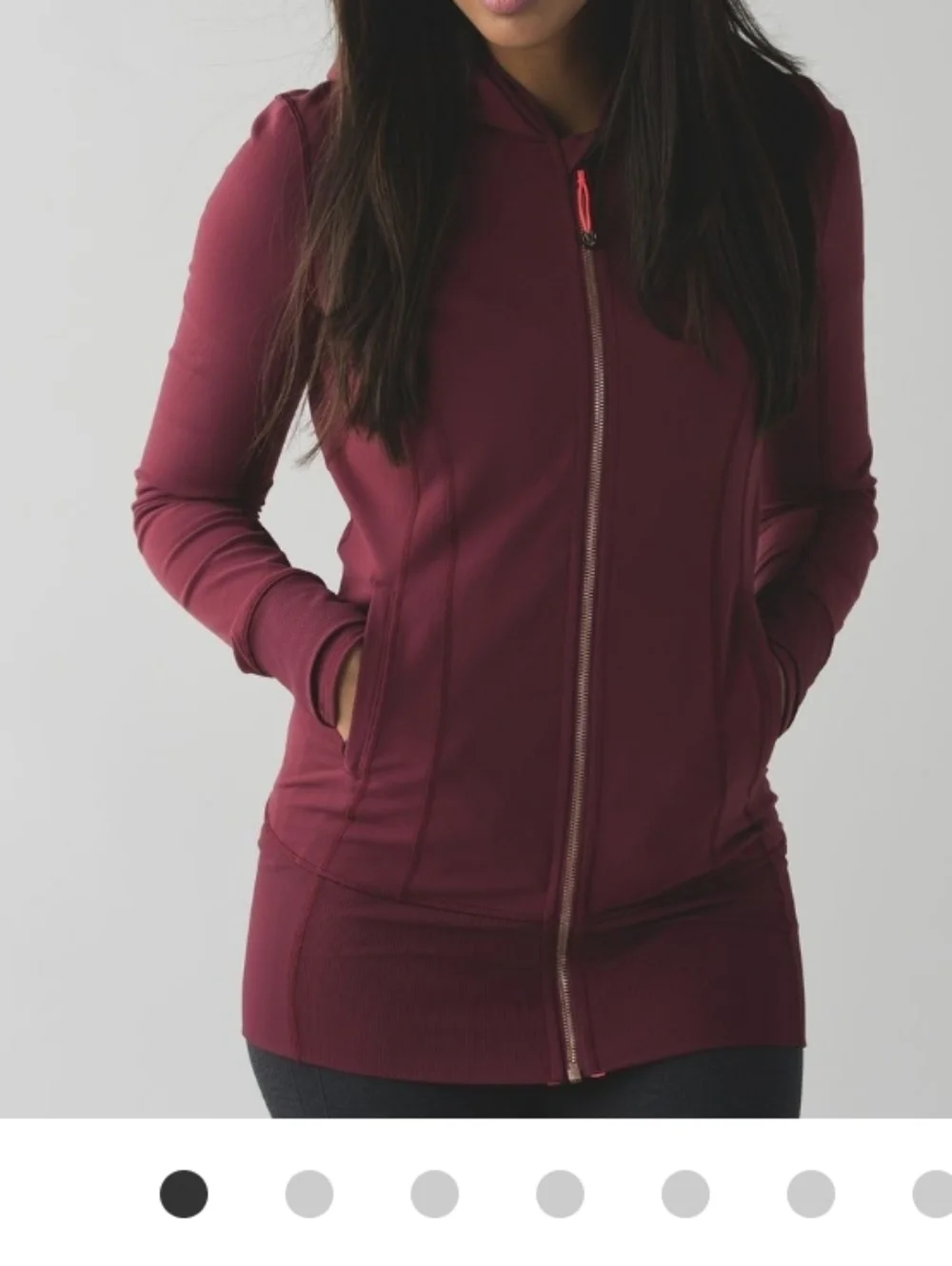 lululemon athletica wine zip-up hoodie
